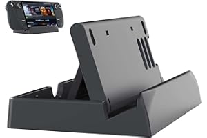 SEMAIKI Stand Dock for Steam Deck,Adjustable Stand Base Compatible with Steam Deck, Anti-Slip Foldable Deck Dock Stand Accessories Compatible with Switch Rog Ally/OLED/Switch/Lite/Tablet/Mobile Phone