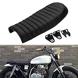 Triclicks Schwarz Motorrad Vintage Cafe Racer Sitz...