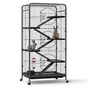 YINTATECH 52-inch Metal Ferret Chinchilla Rat Cage Small Animal Cage with Rolling Stand Indoor Outdoor for Squirrel/ Guinea Pig/ Bunny/ Cat/ Sugar Glider/ Rabbit