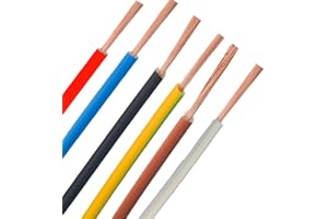 MPS-CONTACT Verdrahtungssatz Einzelader H07V-K 1,5mm² - Schwarz Braun Grau Grün-Gelb Blau Rot - 6 x 5 Meter Litze Draht Set