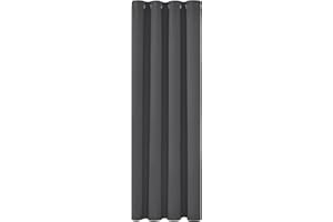 Deconovo Rideaux Occultants Isolant Thermique Anti Froid, 140x260 CM (Largeur x Hauteur), Rideaux pour Salon et Chambre, Design Moderne à Oeillets, Gris Foncé, 1Pièces