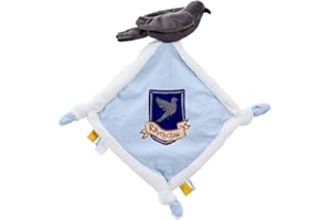 Rainbow Designs Harry Potter Ravenclaw komfortowy koc dla noworodków, miękki pluszowy koc z krukiem i herbem, z wiązanymi narożnikami i etykietami dotykowymi