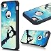 Produktbild GrandEver iPhone 7 Weiche Hülle Schwarz Bumper & Hart PC Rückschale Candy Case Hartschale Schutzhülle mit Muster Vintage Backcover Ultra Slim Silikon Rahmen Rückseite Ultra Dünn Protective Soft Case Handytasche Premium Handyhülle Etui Schale - You Made Me Complete