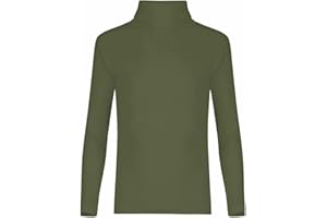 HUBIBUBI Kids Unisex Boys Girls Polo Neck Ribbed Jumper Kids Turtle Roll Neck Rib Tops for Winter Sizes 5-13 Years