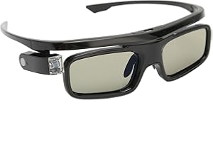 FOLANDA Gafas 3D DLP, Gafas de Obturador Activo Recargables USB de 144 Hz para Todos los Proyectores 3D DLP Link, Gafas 3D Ligeras de Alta Definición Compatibles con Cambio de Ojo Izquierdo Y Derecho(#)