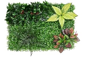 OYFFL Mur d'herbe Panneau de Fond Artificiel décoration intérieur extérieur intimité écran de haie Protection UV adapté à la fête de clôture (2)