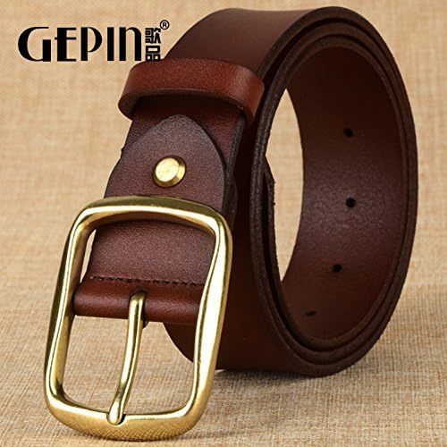Belt men really leather-pin gripper waistband men casual pants with young men business belt wide waistband , and Color ,115cm