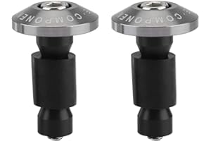 KIMISS Tapones para manillar de moto, 22mm 7/8", compatibles con ATV y offroad, titanio, deslizadores para competición, protecciones extremo barra