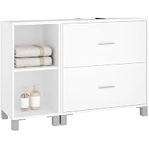Meuble salle de bain design double vasque SIENA largeur 120 cm, blanc Meuble salle de bain design double vasque SIENA largeur 120 cm, blanc