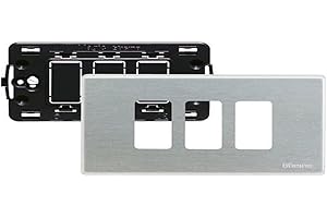 BTICINO Placa Magic Oxidal 3 Orificios, Color Aluminio