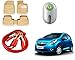 Auto Pearl Premium Quality Car Accessories Combo of Car Floor Foot Mats 4D Beige. & Car Heavy Duty Jumper Booster Cables Anti Tangle Copper. & Godrej Click Car Air Freshner 9 ml - Green RS.2156.00