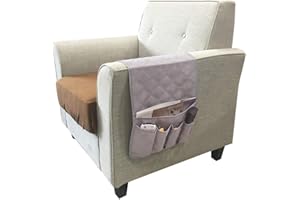 NICEYEA Sofa Armrest Organizer, Waterproof Recliner Couch Armchair Caddy with Pockets Hanging Chair Arm Remote Control Holder Storage Pouch for Phone Book Magazine Bedside Table Cabinet Organiser Space Saver
