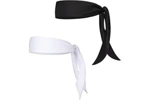 Yizhet Sports Headband, 2 Pcs Head Tie Unisex for Men and Women, Non-Slip Head Bands
