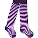 0-6 Months Baby Girl's Soft Cotton Tights (Pink & Navy Blue Stripes)