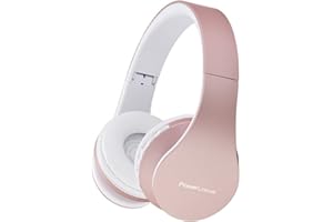 PowerLocus Bluetooth Headphones Over Ear, Foldable Wireless Headphones, Hi-Fi Stereo Headphone with Deep Bass, Micro SD/TF, FM Radio & Wired mode, Built-in Microphones, Soft Earmuffs for Phone/PC