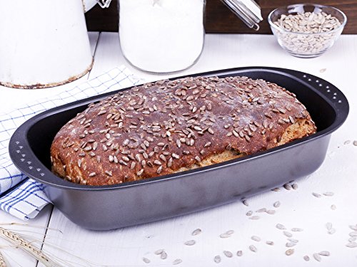 chg 3444-03 Brotbackform, antihaftbeschichtet, anthrazit / metallic, 37 x 20 x 7 cm - 3