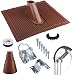 Produktbild DUR-Line Mast-Montage Set mm-S 4 Rot - Antennenabdichtung für 48-50mm Masten - Alu-Kunststoff-Ziegel, Mastschelle, Mastfuß, Universal-Manschette, Maskappe, Kabelclip, 6 Schrauben, Isolierband