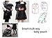 Sweet Mommy Waist Bow Fur Hood Down Maternity and Babywearing Mother Coat MBK (Black) (8-10 / Medium)