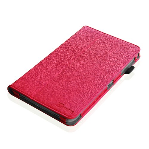 Fintie Samsung Galaxy Tab 4 8.0 Hülle Case – Slim Fit Folio Kunstleder Schutzhülle Cover Tasche mit Ständerfunktion für Samsung Galaxy Tab 4 8.0 SM-T330 SM-T335 (mit Auto Schlaf / Wach Funktion), Magenta - 7