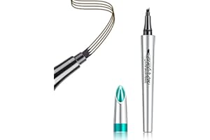 ONSOLO Eyebrow Pencil Microblading Eyebrow Pen with 4 Micro-Fork Tip Long Lasting Waterproof Eyebrow Makeup Looks Like Hair Defined Natural Beauty Professional Tattoo Brow Pen for Women and Man (Dark Brown)