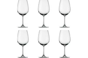 ACAN Set 6 copas de vino, cristal liso, modelo degustation, diseño sofisticado y elegante, aptas para lavavajillas (45 cl, 22 x 8 cm)
