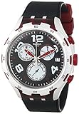 Swatch Herren-Armbanduhr RED Wheel Chronograph Quarz Silikon YYS4004