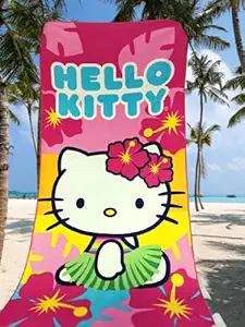 DREAM SHADES Hello Kitty Design Cotton Fabric Bath Towel for Kids Boy/Girls