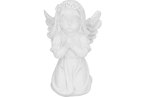FIYO Statua dell'angelo, Statua dell'angelo Custode Che Prega angioletto Decorazioni per mensole Statuette Originali Artigianato Statua Ufficio Desktop Decorazione della casa Regali per Le Donne