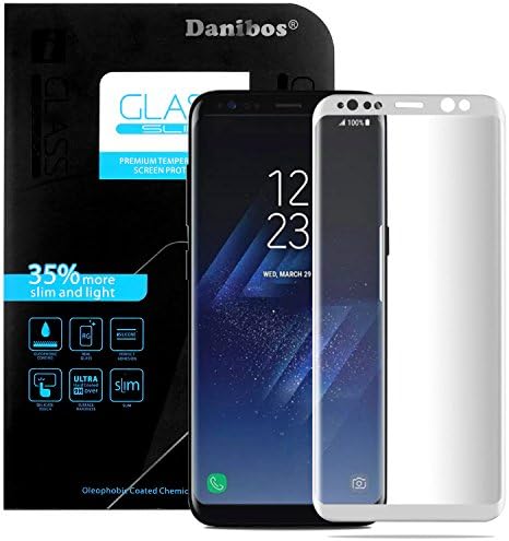 Samsung Galaxy S8 Plus Screen Protector, Danibos 3D Full Cover Protective film Ultraviolet protection glass Armored glass film Curved film Screen Protector Hardglass Film Screen Protector for Samsung Galaxy S8 Plus (White)