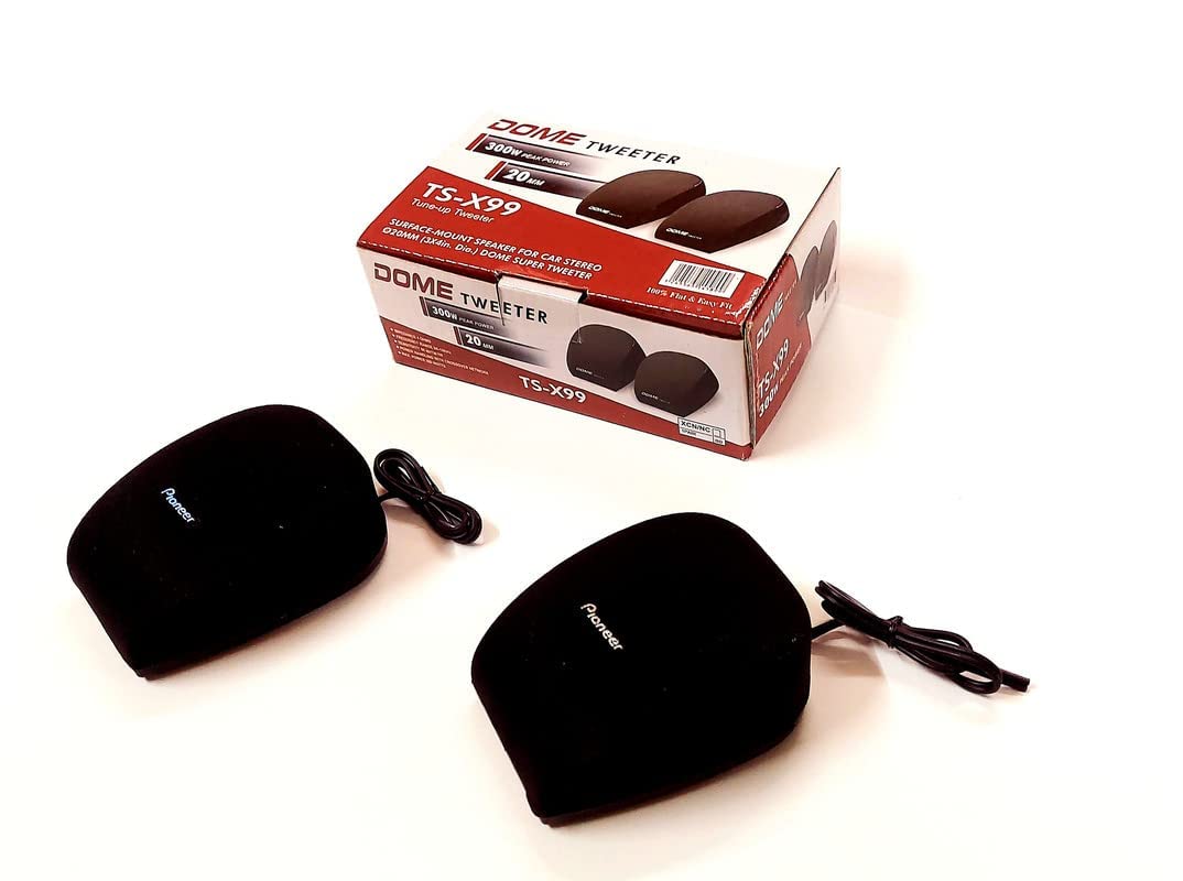 Generic Esptronics Car Tweeter High-Power 300 W Ts-X99 Dome Tweeter For Car, Home Thratre, Amplifier Impedance : 4 Ohms Frequency Range 6K-18Khz Power Handling With Crossover Network - Black