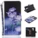 Produktbild Misteem Wallet Hülle für Nokia 7 Plus, Bunt Muster Stoßfest Stand Magnet Brieftasche Klappbar FlipCase Cover Leder Hülle für Nokia 7 Plus - Blau Blume
