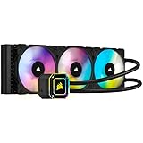 Corsair iCUE H150i ELITE CAPELLIX Watercooling pour processeur (33 LED CAPELLIX RGB Ultra Lumineuses, Trois Ventilateurs PWM 