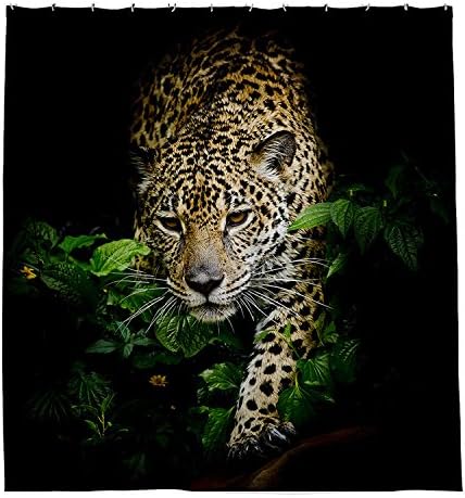 Bhdangfds Jaguar Portrait Shower Curtain Polyester Fabric Bathroom Shower Curtain Set with Hooks 72 By 72-inch,180cmx180cm