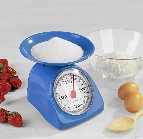 Küchenwaage analog, blau, 2kg