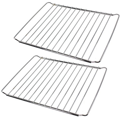 SPARES2GO Chrome Adjustable Width Shelf for Hotpoint Oven Cooker (Pack of 2, 310 x 345-565mm)
