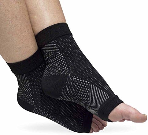 Compression Sleeve Socks Help Relieve Plantar Fasciitis for Sports Walking Running Sleeping Unisex 2 Sizes (Small / Medium)