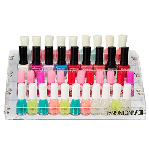DANCINGNAIL Acryl Nagel Kunst Nagellack Entferner kosmetischer Aufbewahrungsbox schmink aufbewahrung Display-Regal (leer) transparent abziehbar - 2