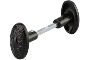 THIRARD - Bouton double FONTE PEINTE carré 6 mm avec fourreau adaptateur 7 mm