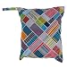 Waterproof Resuable Wet Dry Baby Diaper Bag Organizer Pouch Dual Zipper Two Pockets Checked Pattern