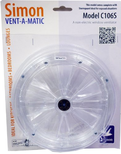 The Wholesale Glass Company Vent-a-matic C106S - Ventilador con protector