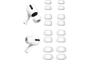 aceyoon 8 Paia Gommini Auricolari per Airpods Pro, Silicone Gommini per Airpods Pro, Morbido Earbuds Auricolari Isolamento Rumore (XS/S/M/L), Bianco