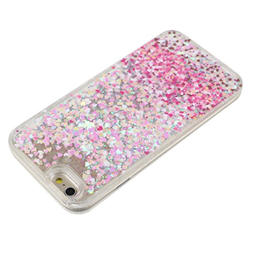 iPhone 6 Plus Hülle, iPhone 6S Plus Liquid Case, Asnlove Schönen Klar Hart Plastik Tasche Kristall Handytasche Bling Treibsand Flüssig Schwimmend Glanz Sparkle Funkeln Stern Kreativ Design Etui Protective Cover Handy Tasche Schutzhülle Shiny Schale für Apple iPhone 6 Plus / 6S Plus(5.5Zoll) - 4