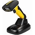 NetumScan Industrial Waterproof Wireless 2D Barcode Scanner with Charging Cradle, Hands Free Automatic Sensing Bar Code Reader 1D 2D QR pdf417 Scan Gun Works with MAC OS, Windows, Linux - NS1202W