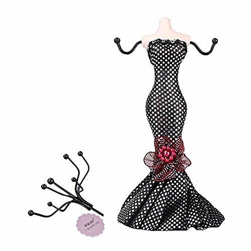 Schmucksache-Standplatz-Minikleid-Schwarz-Schmucksache-Anzeigen-Regal-Ohrring-Halsketten-Anzeigen-Halter-Kleid-Schmucksache-Ausstellungsstand-Harz-Hauptdekoration - 3
