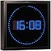 Produktbild Lunartec LED Wanduhr groß: LED-Wanduhr mit Sekunden-Lauflicht aus blauen LEDs (LED Wanduhr Digital)