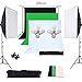 Produktbild Etime Fotostudio Komplett Set 2X 4in1 Softbox 50 X 70cm 2M X 2M Hintergrundsystem 3X Hintergrundstoff 8 X 135W Fotolampe 5500K Tageslicht 2X Stativ