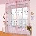 Ouneed 1PC Floral Sheer Tulle Voile Door Curtain Balcony Curtain Panel Sheer (Blue)