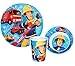 Produktbild 3 tlg. Geschirrset - " Feuerwehrmann Sam " - Geschirr aus Melamin - incl. Name - Trinkbecher + Teller + Müslischale / Suppenschale - Frühstücksset & Kindergeschirr - Jungen Auto / Melamingeschirr - Feuerwehr / Rettung - Feuerwehren Löschen - Feuerwehrauto - Set Plastik - Frühstücksgeschirr - für Kinder - Essgeschirr