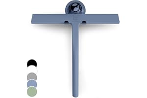 GÜTEWERK, Tergivetro per porte in vetro da doccia, in gomma, per la pulizia delle finestre, blu, 23 cm