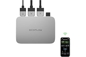 EcoFlow PowerStream Mikrowechselrichter 800W 0%VAT, Intelligenter Solar-Wechselrichter WLAN für Balkonkraftwerk, PV-Wechselrichter für 2 Solarpanele, IP67 wasserdicht, App-Steuerung, integrierter MPPT
